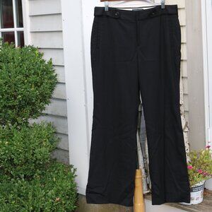 Banana Republic Petite Jackson Fit Black Stretch Italian Wool Trouser Pants 12P